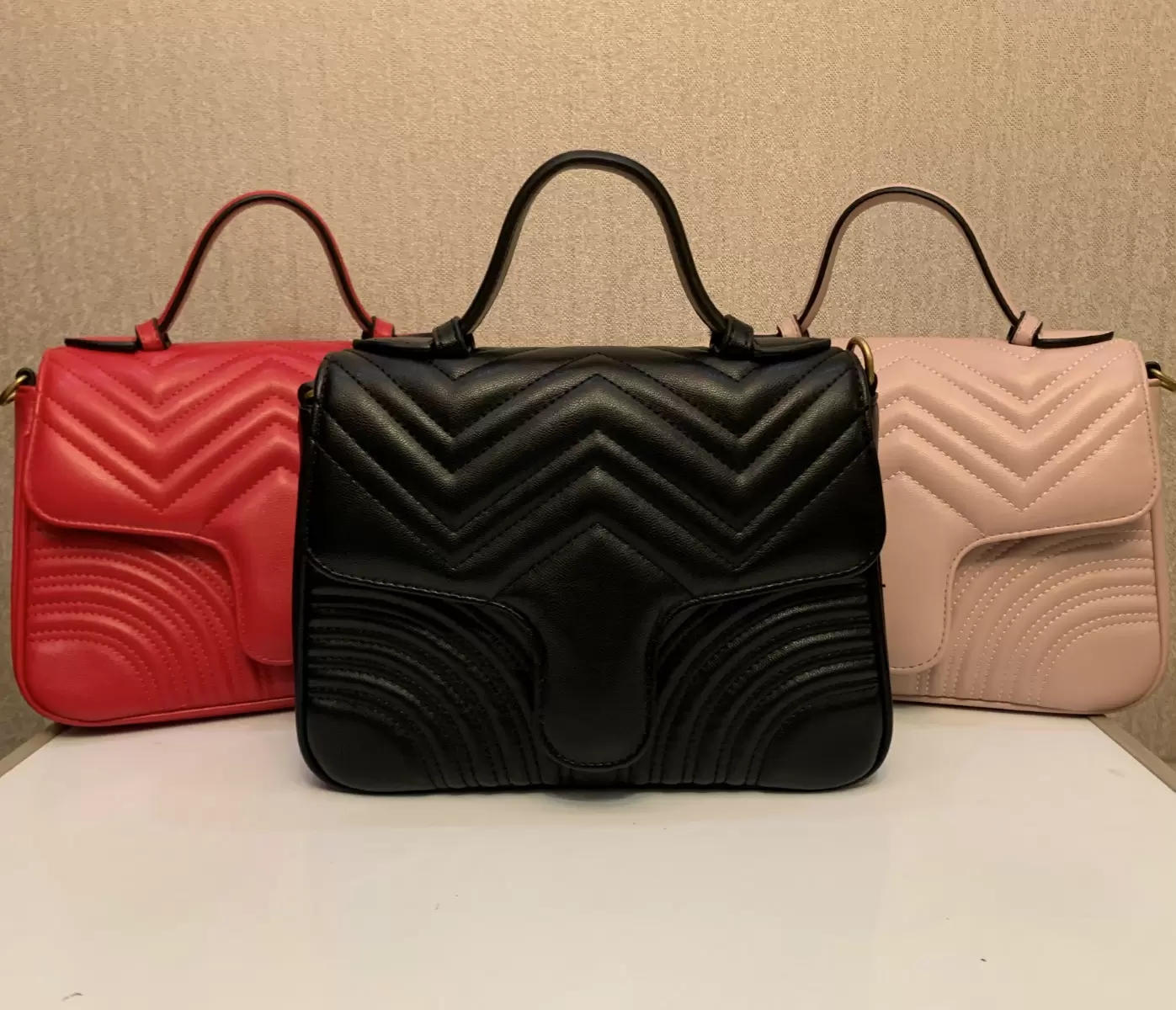 

5 colors Women shoulder bagschain crossbody bag fashion quilted heart leather handbags female famous designer purse bag LVs louiseity viutonity VUTTONS, Red