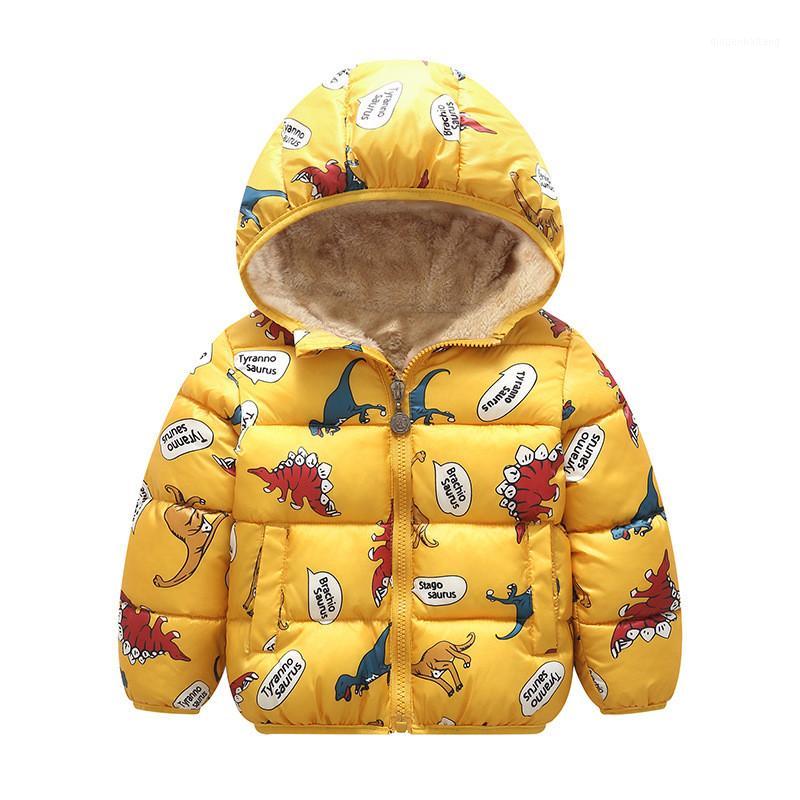 

Winter Kids Zipper Hooded Jackets New Children's Plus Velvet Thick Down Cotton Jacket Baby Boys Girls Cotton Padded Jacket1, Red