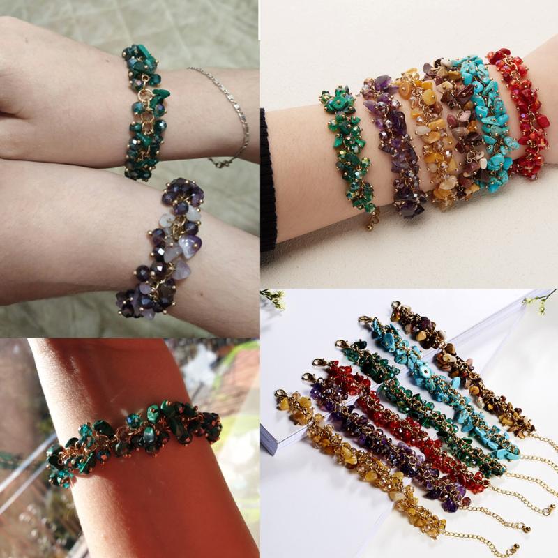 

Charm Bracelets & Bangles with Stones Gold color Bracelet Femme for Women Jewelry personalized Purple Bracelet