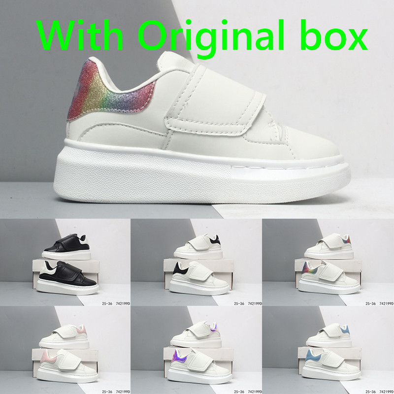 

Original box Colorful Childrens Casual Shoes Platform Fashion Sneakers Leather Chaussures Vintage Kids Girl Trainer Shoe Espadrilles Glitter, A9