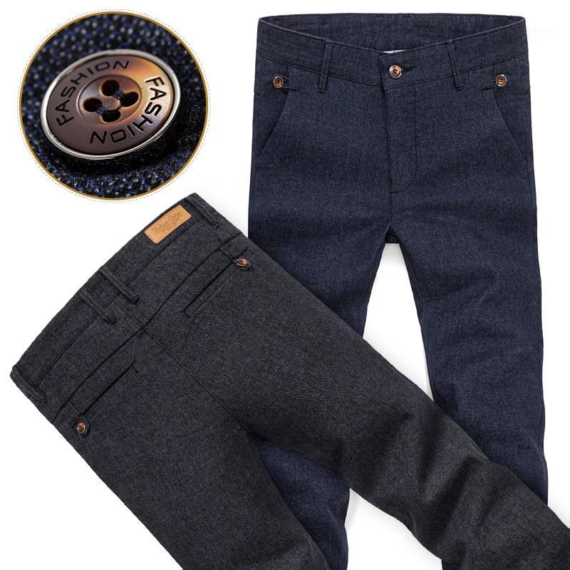 

Men's Pants Wholesale-Solid Color Summer Autumn Fashion Business Casual Men Slim Straight Long Multicolor Brand Male Work Formal1, Black