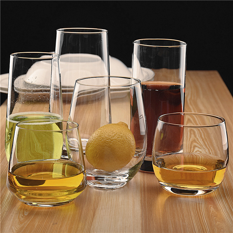 

Classic Durable O Pattern Tumbler Stemless Wine Glass for Red Wine and White Wine