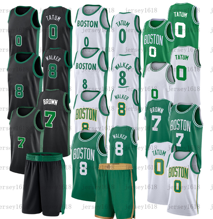 

2021 Boston Celtics Jayson Tatum Jersey Kemba Walker Jaylen Brown Mens Basketball Jerseys