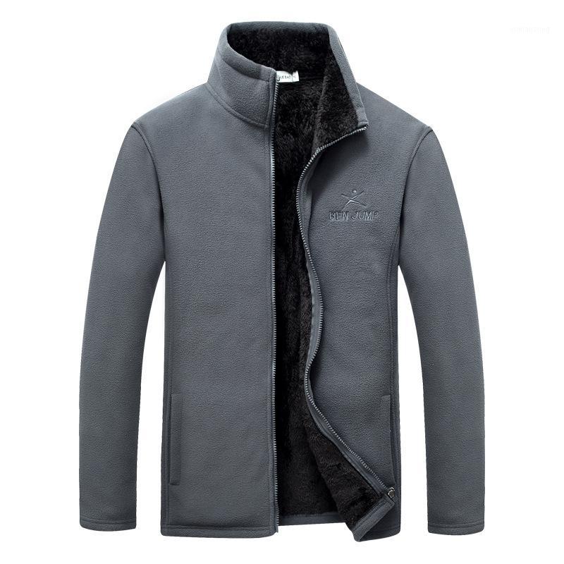 

Thick polar Fleece jacket outdoor men's autumn winter fleece thermal coat Camping & Hiking Jacket fishing Mountaineering clothes1, Black