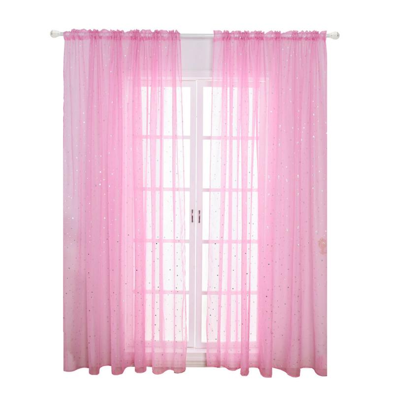 

Star Tulle Curtains Modern Window Curtains for Living Room Transparent Tulle Window Drapes for the Bedroom, 100x200through