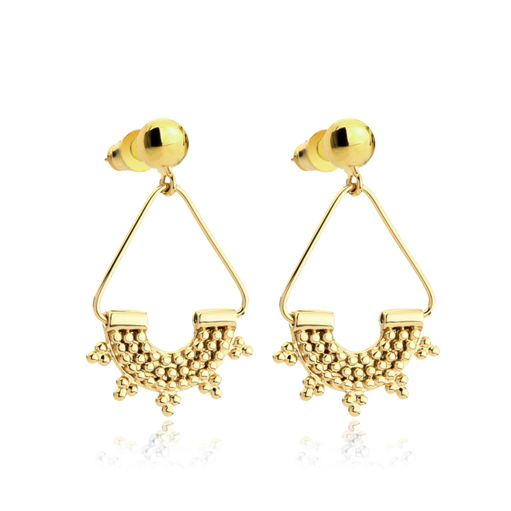 

VAROLE Triangle Bead Point Dangle Earrings Gold color Earings Drop Earrings For Women Earring Fashion Jewelry Brinco Feminino