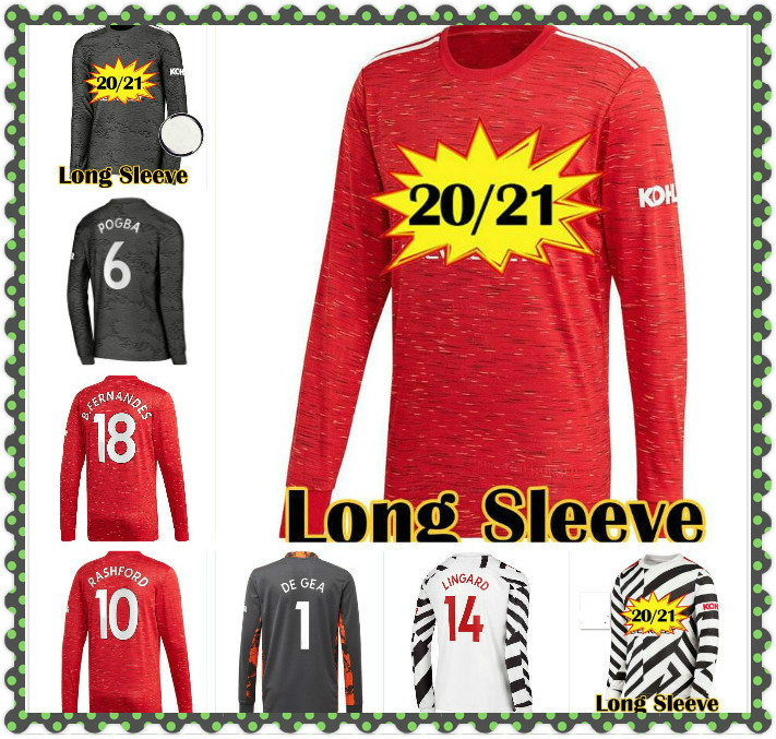 

LONG SLEEVE 20 21 TOP CAVANI GOALKEEPER soccer jerseys united 2020 2021 lukaku pogba ALEXIS MARTIAL RASHFORD man utd football shirts, Black;yellow