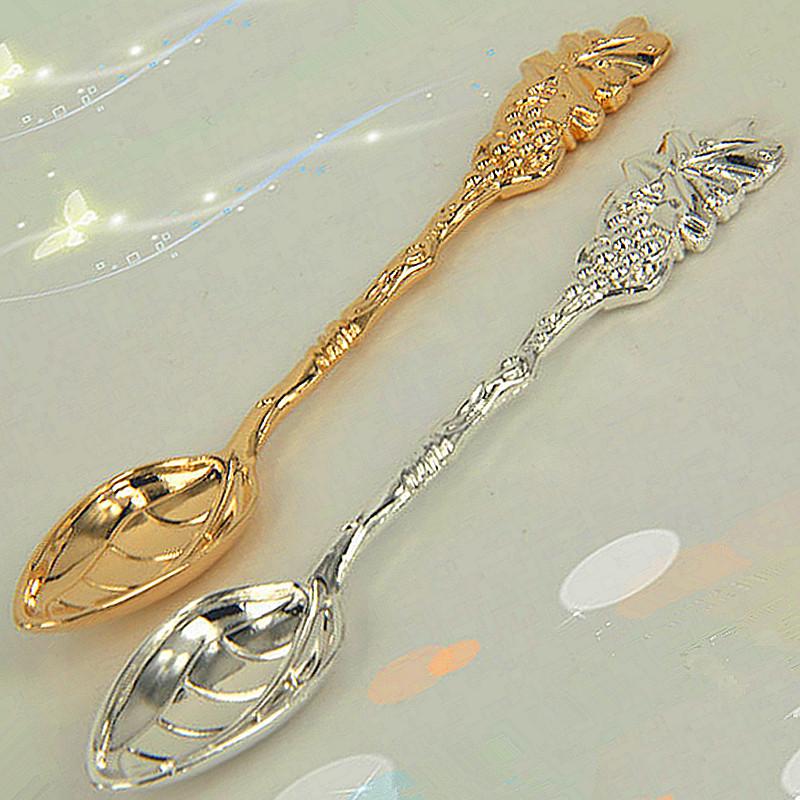 

Creative Grape Coffee Jam Ice Cream Spoon Vintage Gold Saucier Grapefruit Spoons