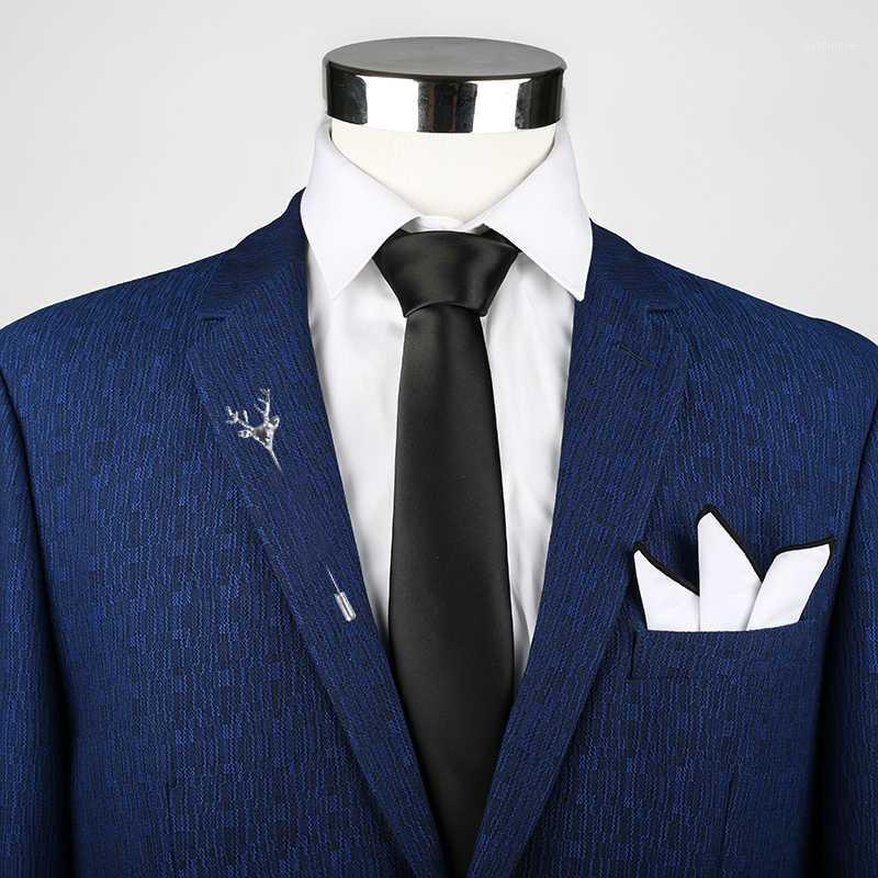 

2020 Black Mens Fashion Tie Set Silk Neckties Pure Ties for Men Tie Handkerchief Gift Box Packing Men's Clothing Accessories1