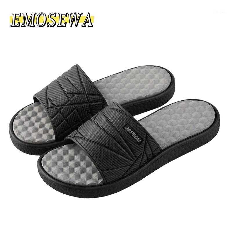 

EMOSEWA 2020 Indoor Men Slippers Mens Slippers For Guests Summer Red Men Casual Shoes Fashion Hotel 471, Black