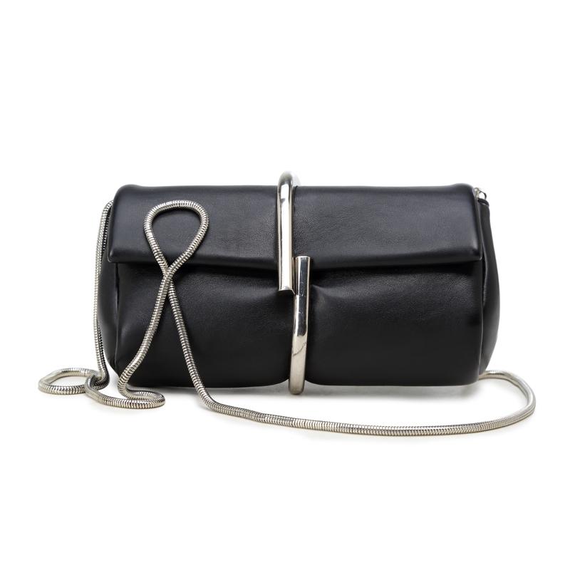 

Creative Bag New Women's Bag Single Shoulder Messenger Snake Bone Chain Personality, Black