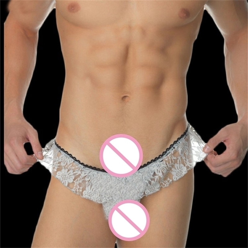 

new Sexy male low waist lace hollow men underwear gay jockstrap mens briefs 201112, 04