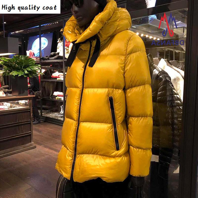 

Collar New Fashion Female Winter Cloak Women' a White Duck Warm Ms Hooded Down Jacket, Black