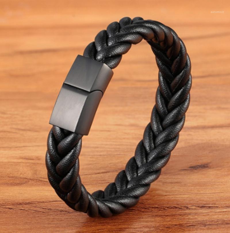 

Classic Fashion Vintage Leather Bracelet Braided Bracelet Multicolor Magnet Clasp1