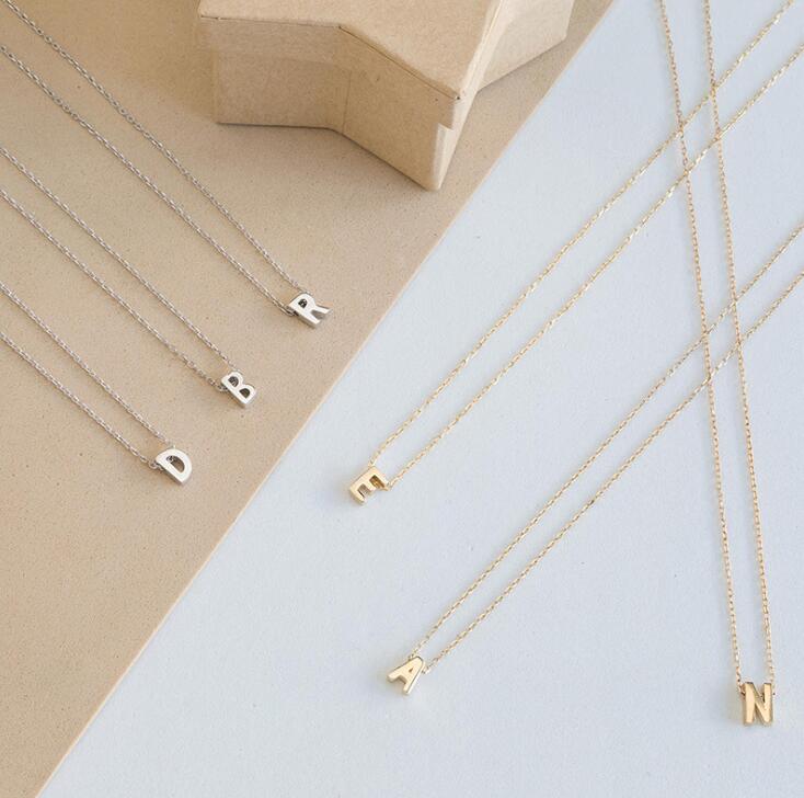 

Silver Gold Color 26 Initial Letter Choker Necklace For Women Personalized Pendant Necklace Summer Jewelry Accessories