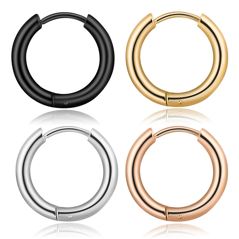 

New fashion stainless steel round nose ring Hypoallergenic nose nail Designer nose buckle Human body piercing art earrings earrings