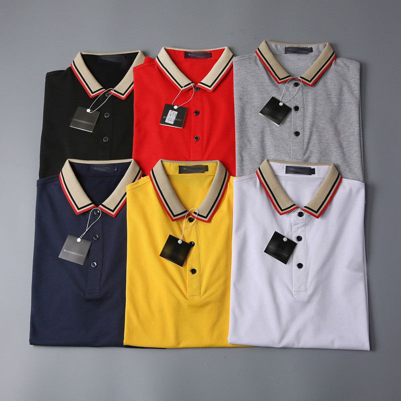 

Fashion Designer POLO Shirts Men short sleeve T-shirt original single Lapel shirt jacket sportswear jogging suit NO.13S, White;black