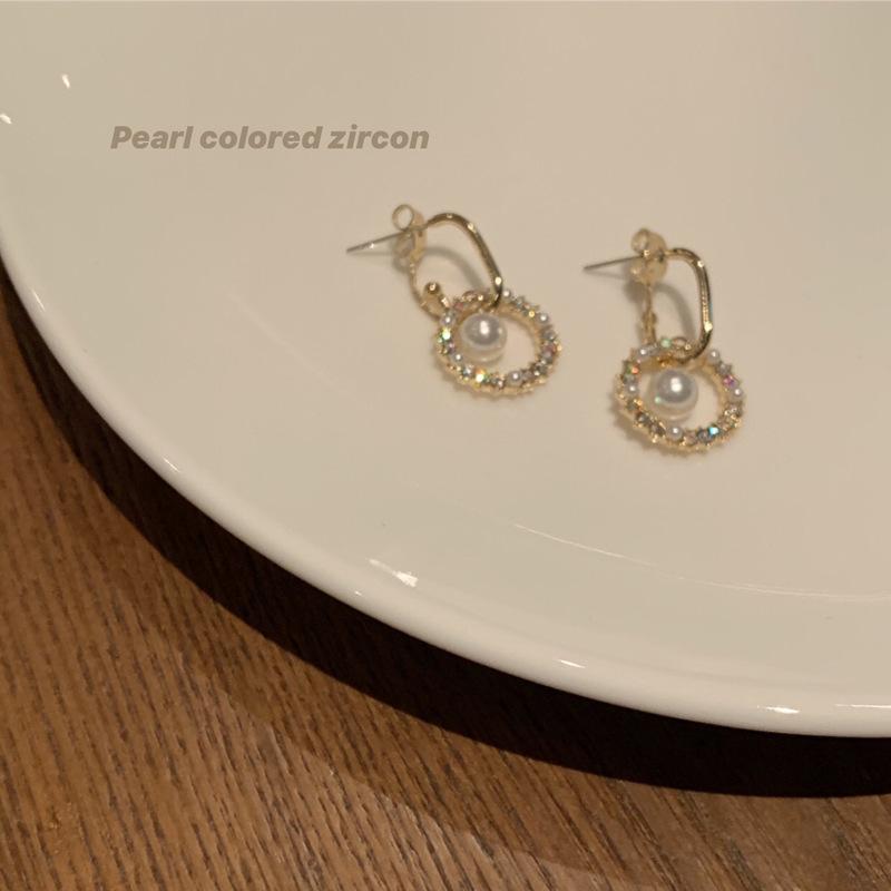 

2021 New Temperament Net Red Pendant Earrings Female Temperament Fashion Niche Geometric Earrings S925 Ear-Raising Party Jewelry
