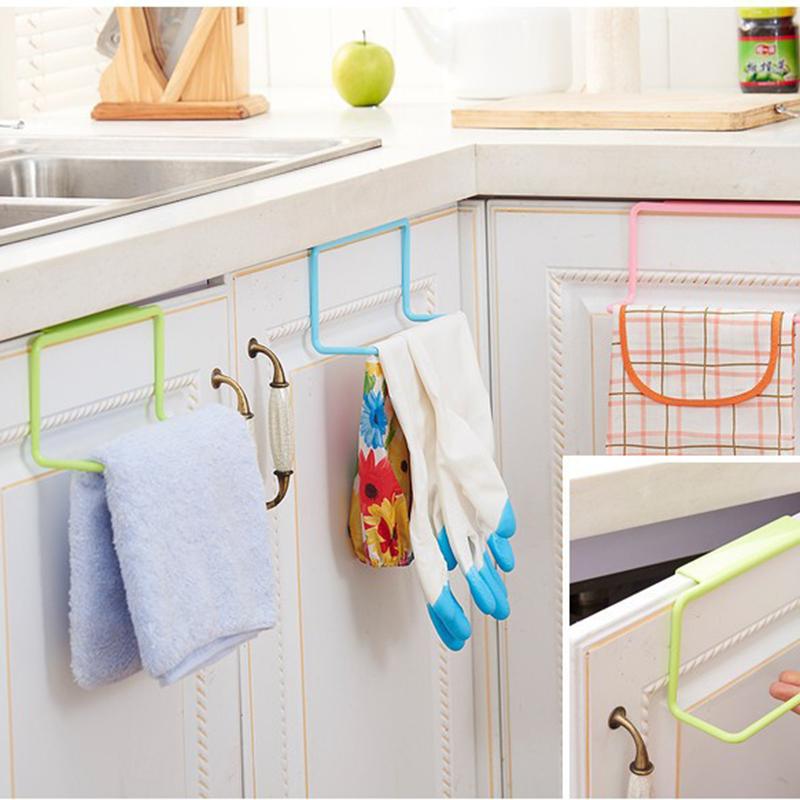 

Kitchen Utensil Towel Shelf Kitchen Cookware Organize Rack Cupboard Cabinet Back Door Hanging Holder Household Items Bathroom