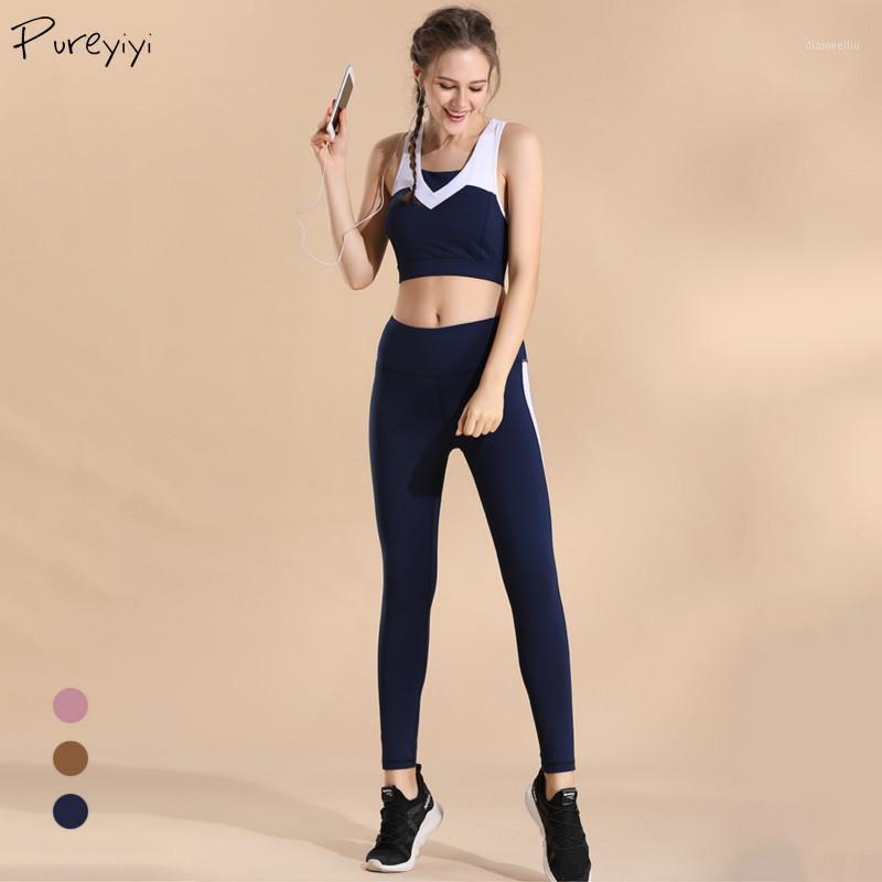 

Women Tracksuit Workout Yoga Set Patchwork Fitness Jogging Sportswear Push Up Leggings Sexy Bra Sports Suit Female Clothes1, Blue