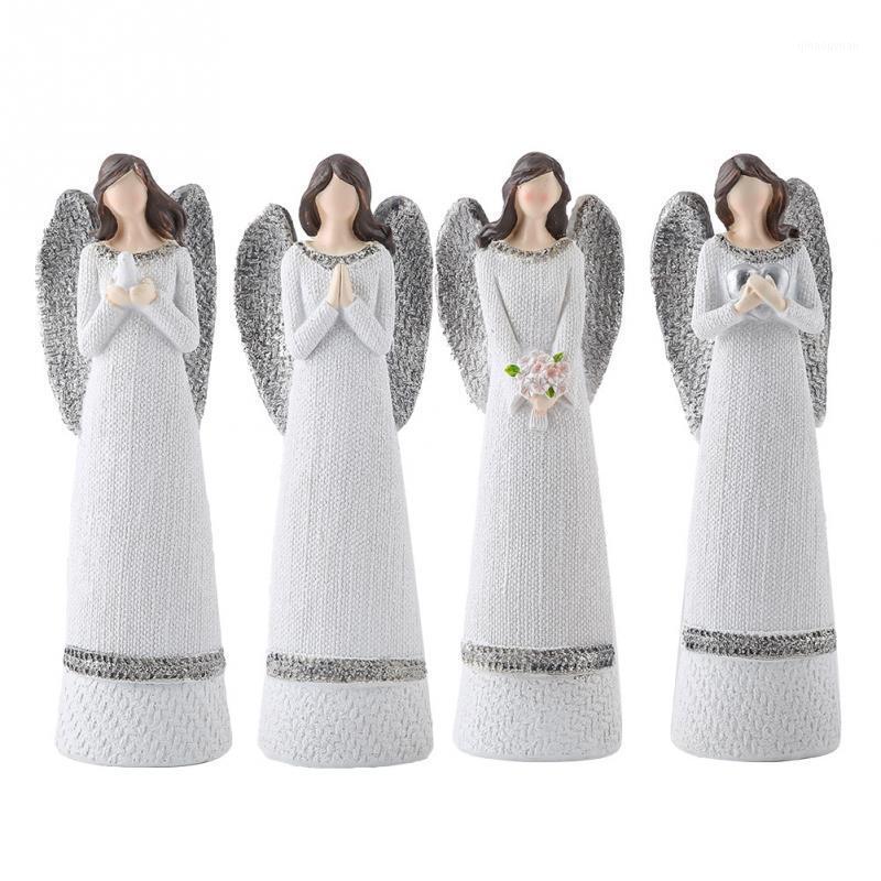 

20cm Resin White Beauty Sculpted Angels Figure Table Ornaments Hand-painted Angel Figurine for Home Study Table Decoration1