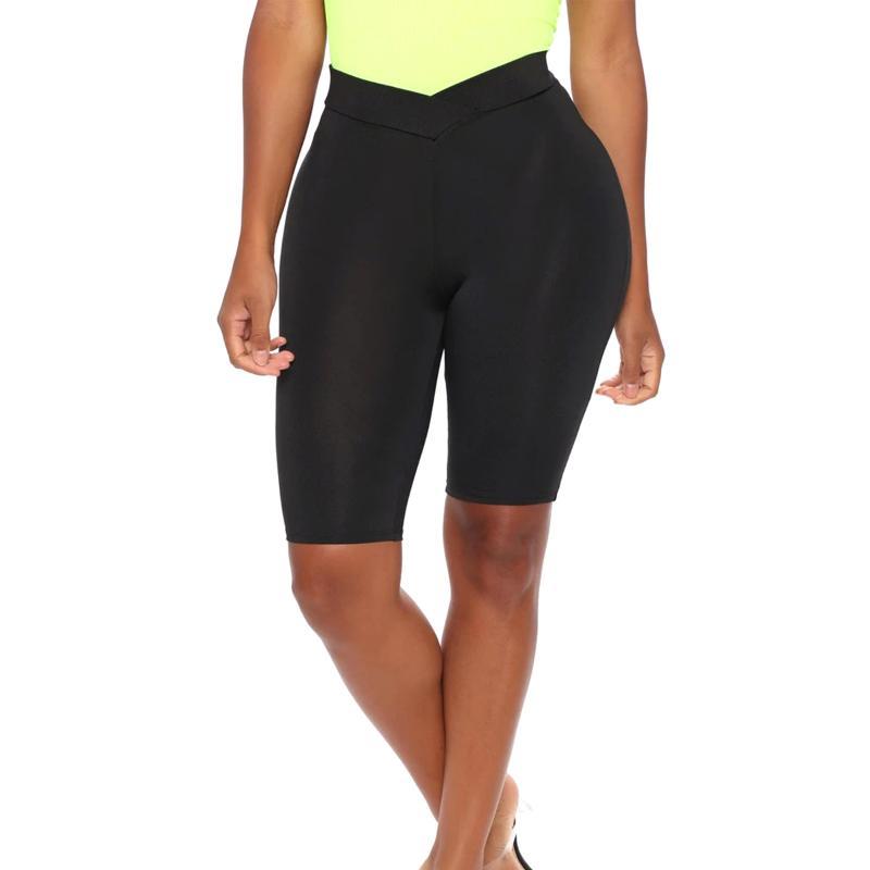 

New Fashion Women Ladies High Waist Shorts Simple Solid Color Work Out Sports Exercise Summer Casual Shorts Black Blue