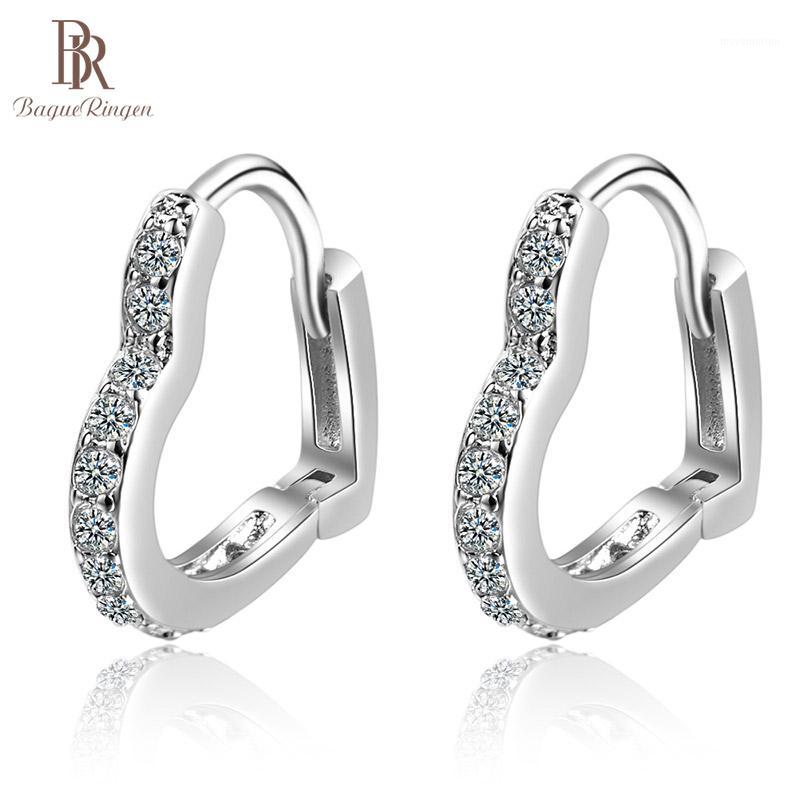 

Bague Ringen Female Heart shaped Ear drops Silver 925 Jewelry Earrings for Women Rose Gold Color Graceful Engagement Accessory1
