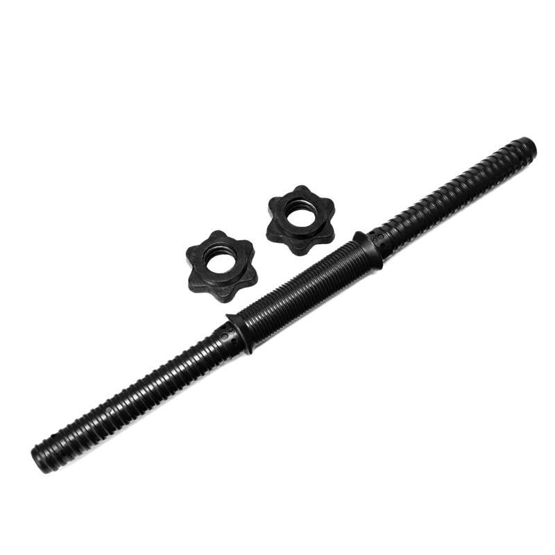 

Hot AD-Dumbbell Bars for Exercise Collars Weight Lifting Standard Adjustable Threaded Dumbbell Handles 45cm, Black