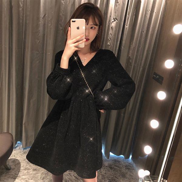 

2020 Spring Maternity Nursing Clothing Black Lactation Clothes Long Sleeve Loose Slim Waist Pregnant Women Breastfeeding Dress