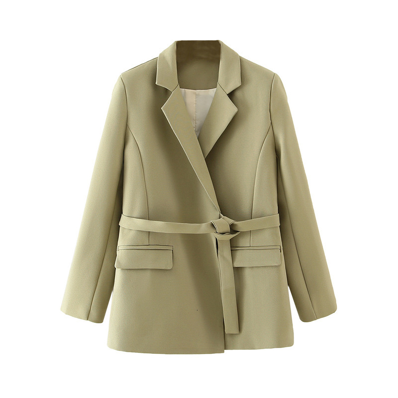 

2021 New Dt 27692- Autumn Europe and the United States Women's Green Belt Jackets Women Gf7v, See chart