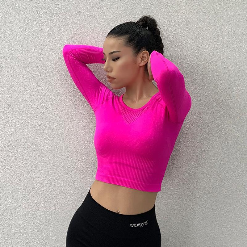 

Bodybuilding Vest Sports Tights Top Slim Long Sleeve Women Running Exercise Yoga Shirts T-shirt Full Fits True to Size, Take1, Black