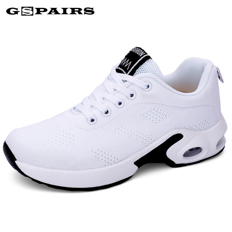 

New White Women Sneakers Fashion Thick Bottom Womens Platform Sneakers Casual Shoes Zapatos De Mujer Chunky Sneakers LJ201019, 4-spring-white