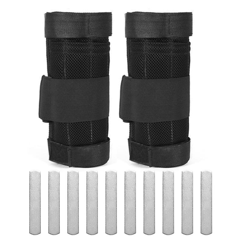 

2 Packs Adjustable Ankle Weight Exercise Leg Weighted Workout Weight Loading Wraps Strength Training 1kg/2kg/3kg Ankle, Max 16kg (empty)