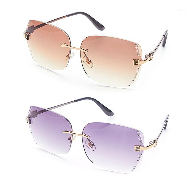 

Fashion Women Sunglasses Frameless Trend Retro Sunshade Mirror Street Photography Props Glasses Jewelry Gifts 2XPC1