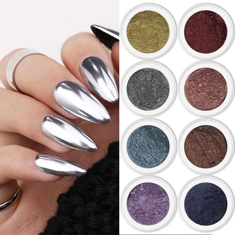 

1 Box Mirror Nail Powder Glitter Dust Metallic Colorful Glitter Metal Effect Nail Art UV Gel Polish Chrome Pigment Dust Powder