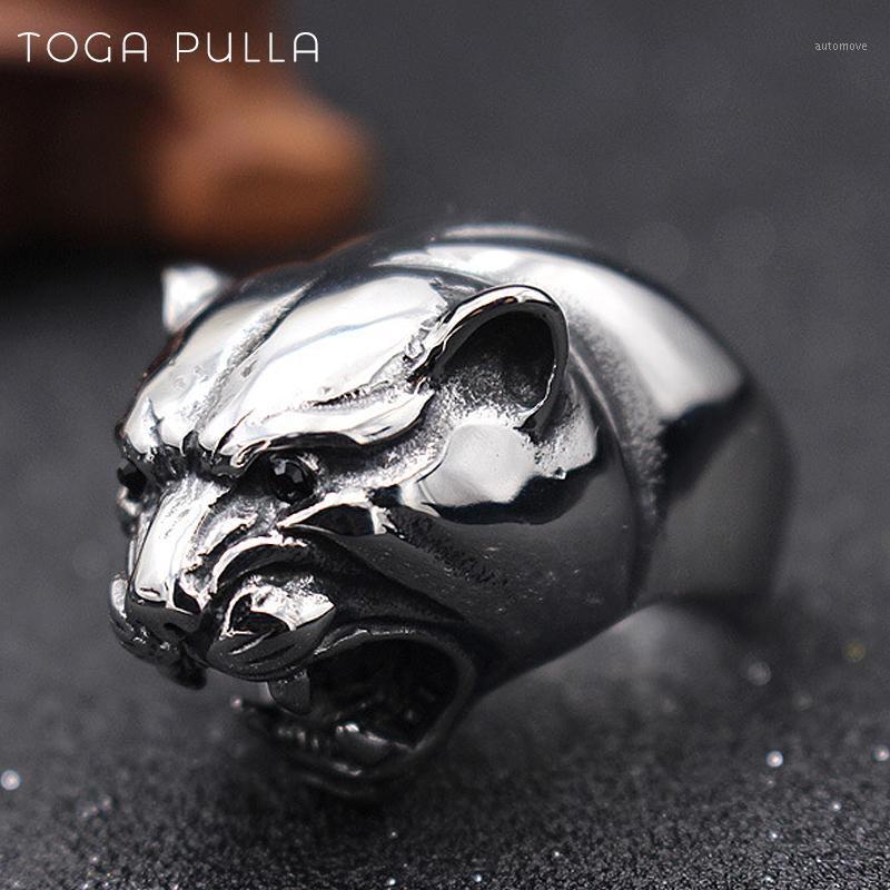 

Domineering Leopard Panther Ring Cool Men Boys Stainless Steel Punk Rock Biker Rings Gothic Male Animal Jewelry1