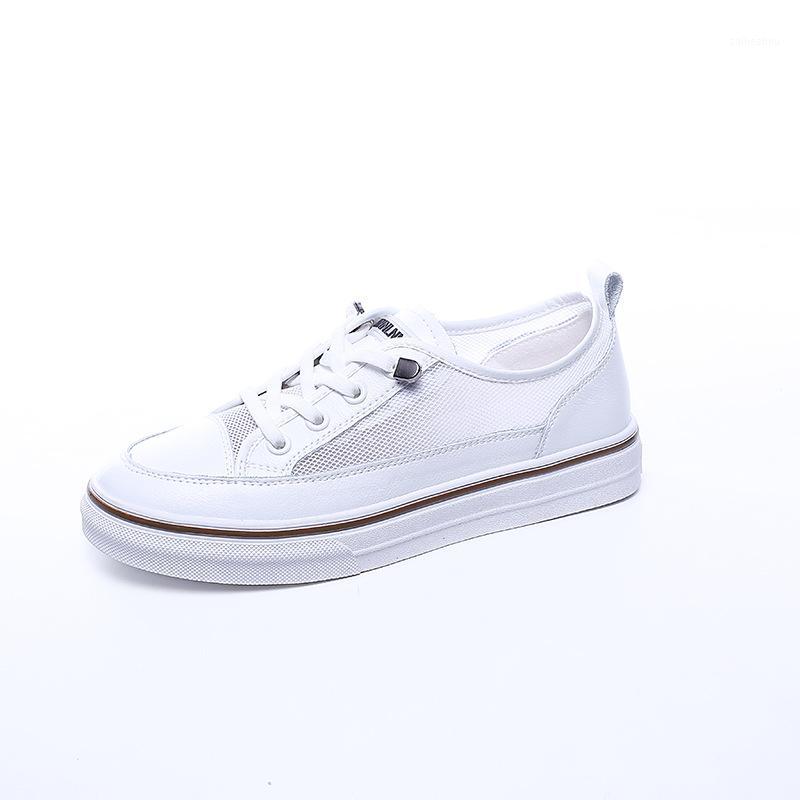 

New college 19 years spring wind with breathable women's leather shoes1, High help white