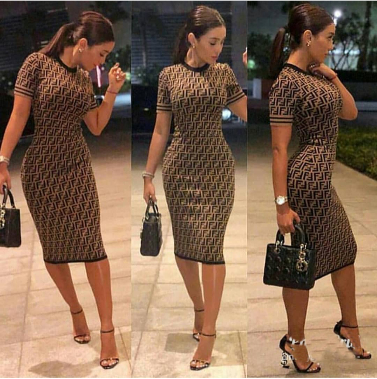 

NEW Little monster Dresses WOMEN'S Sexy CLOTHES ELEGANT FASHION DRESS, Brown