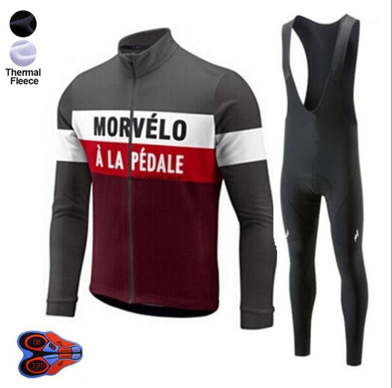 

Morvelo Winter Thermal Fleece Cycling Jersey long sleeve 9D GEL PAD Pants Ropa ciclismo Bicycle Bike Clothing1