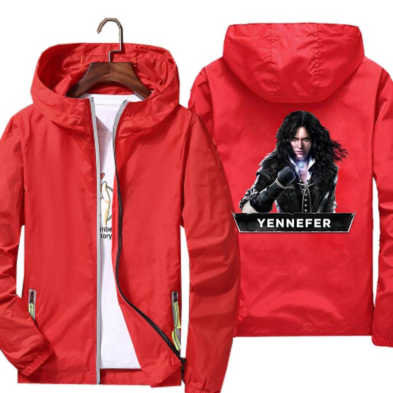 

Men's Jackets Custom Men Women Geralt Yennefer 2 Printing Spring Autumn Casual Baseball Windbreaker Clothing, Black;brown