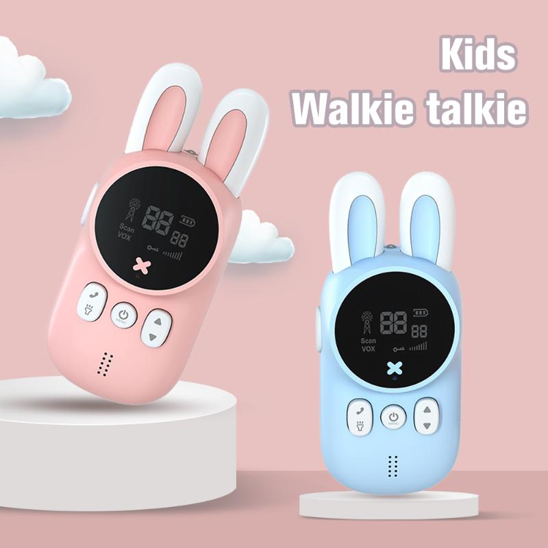 

Mini Walkie Talkie Kids Toys Cute Wireless Intercom Child Handheld Two Way Radio 1-3km Communicator Camping Family Children Gift