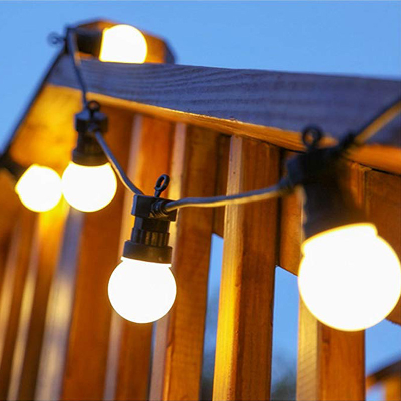 

LED Bulb Light String 10 Light 5M Waterproof Outdoor Hanging Lights String Christmas Wedding Festival Home Garden Decoration