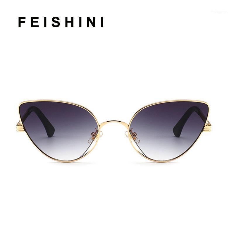 

Celebrity Cat Eye Sunglasses Ladies Gradient Pink Lens Fashion Light Weight Mirror Sunglass For Women Vintage Metal Eyewear 20201