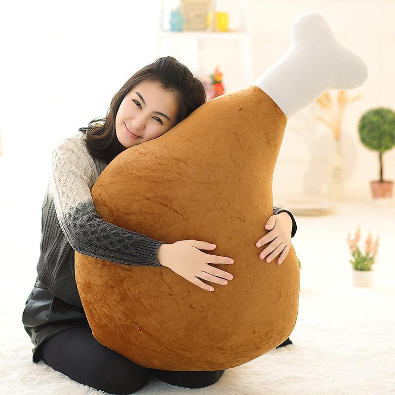 

60cm Creative Toy Big Drumstick Pillows Plush Toy Cartoon Funny Simulation Chicken Drumstick Pillow