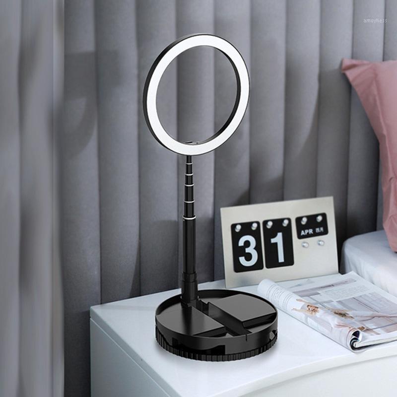 

New Dimmable LED Selfie Ring Light 3500-6000K 160 LED beads USB Interface Cellphone Video Light Photography Lighting With Tripod1