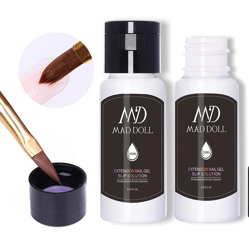 

MD MAD DOLL UV Gel Nail Liquid Slip Solution Acrylic Building Gel Enhancement Nail Art Extension Manicuring Tool, 8ml color gel