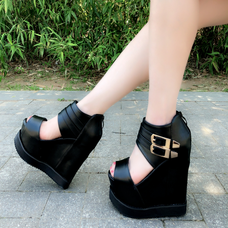 

15 Cm High Heels Sandals Women Wedges Platform Sandals Open Toe Shoes women sandals zapatos de mujer, 01