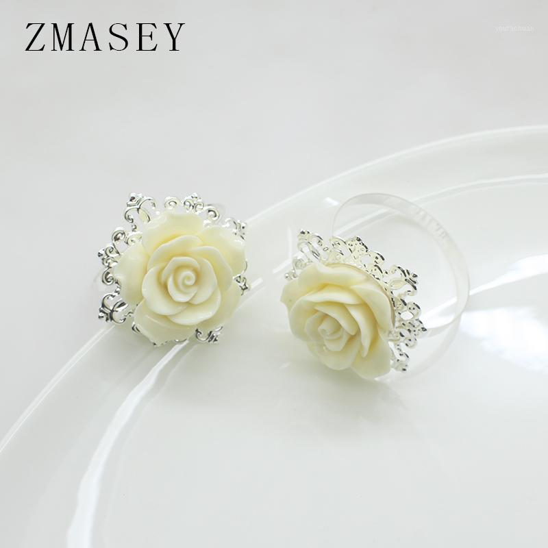 

4/6 Pcs, Napkin Ring, Buckle, Wedding Celebration, Birthday Party, Rose1