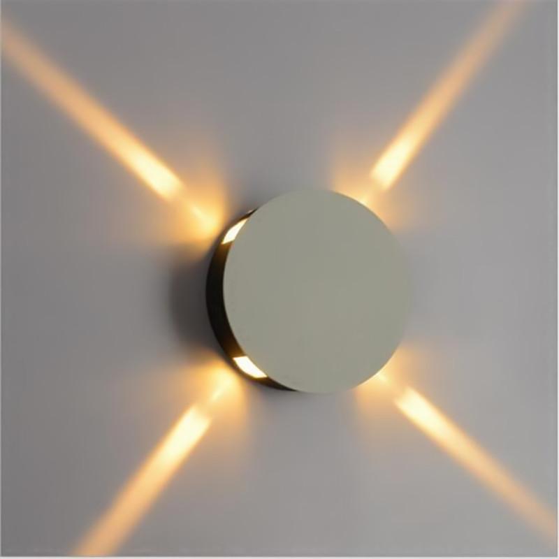 

Modern 4W Round Square LED Indoor Wall lamp Warm white Wall Sconces Light Scoces lamp hall porch bar decoration AC85-265V