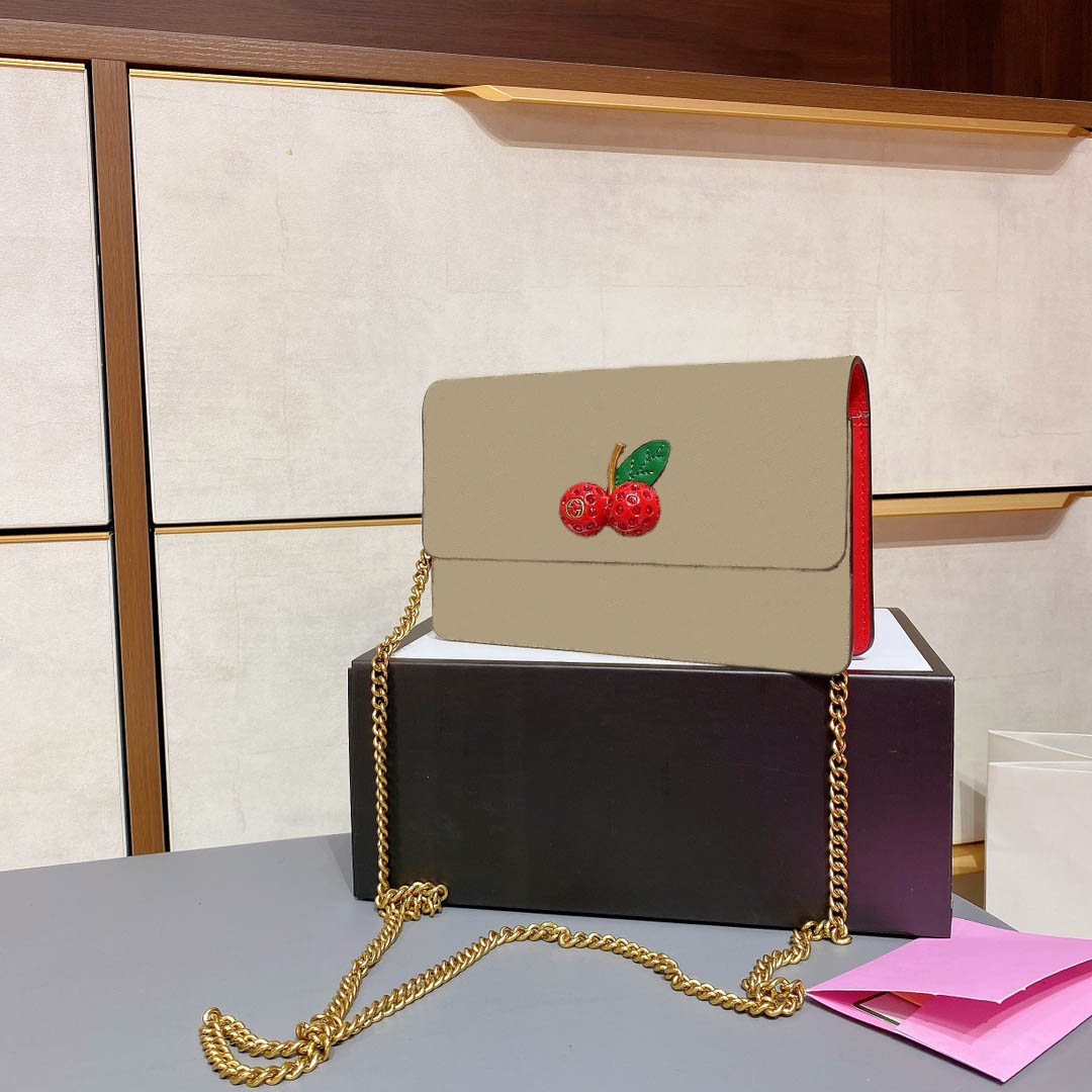 

Mini classic retro ladies cherry brown leather 18 cm ladies handbag wallet leather messenger bag fashion designer chain shoulder bag, Make up the difference option